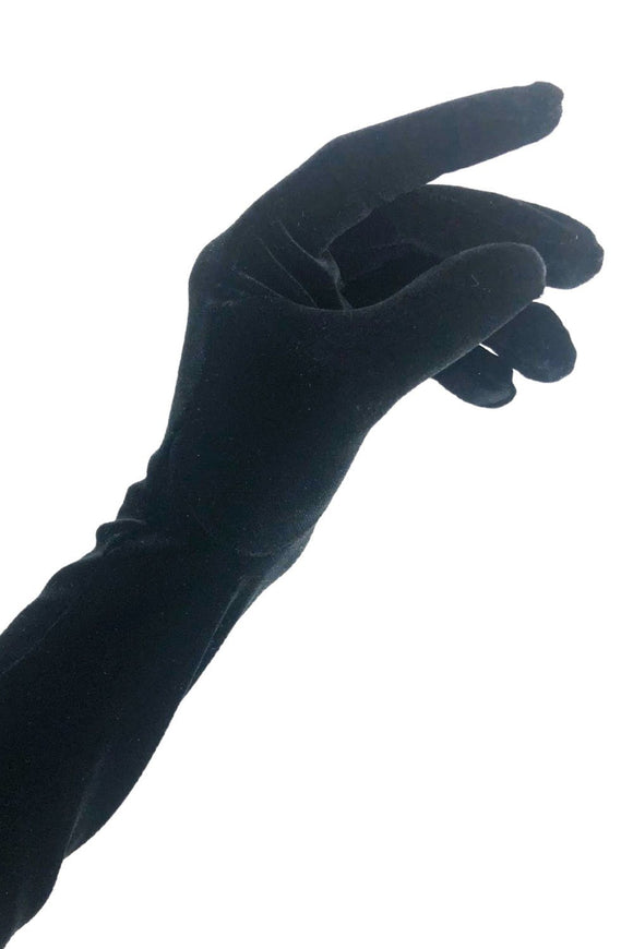 Black Velvet Gloves - Coquetry Clothing