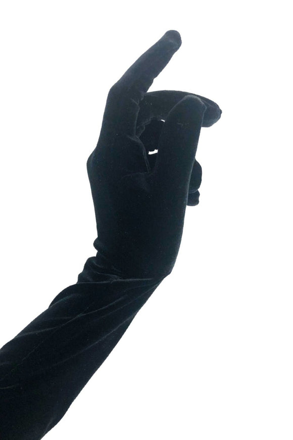 Black Velvet Gloves - Coquetry Clothing