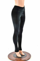 Black Velvet High Waist Leggings - Coquetry Clothing