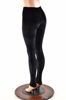 Black Velvet High Waist Leggings - Coquetry Clothing
