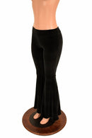 Black Velvet High Waist Solar Flares - Coquetry Clothing