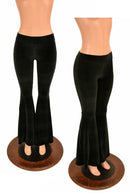 Black Velvet High Waist Solar Flares - Coquetry Clothing