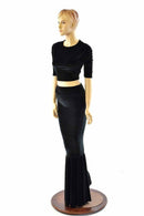Black Velvet Mermaid Skirt & Top - Coquetry Clothing