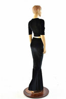 Black Velvet Mermaid Skirt & Top - Coquetry Clothing
