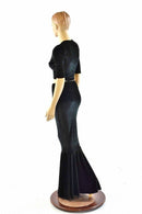 Black Velvet Mermaid Skirt & Top - Coquetry Clothing