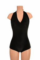 Black Velvet "Monroe" Halter Romper - Coquetry Clothing