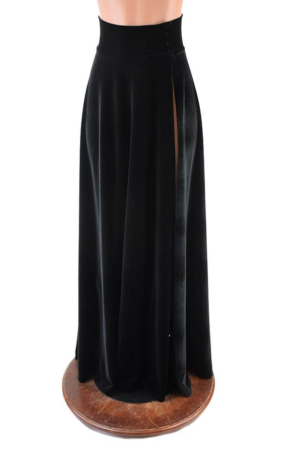 Black Velvet Romper & Break Away Skirt Set - 3