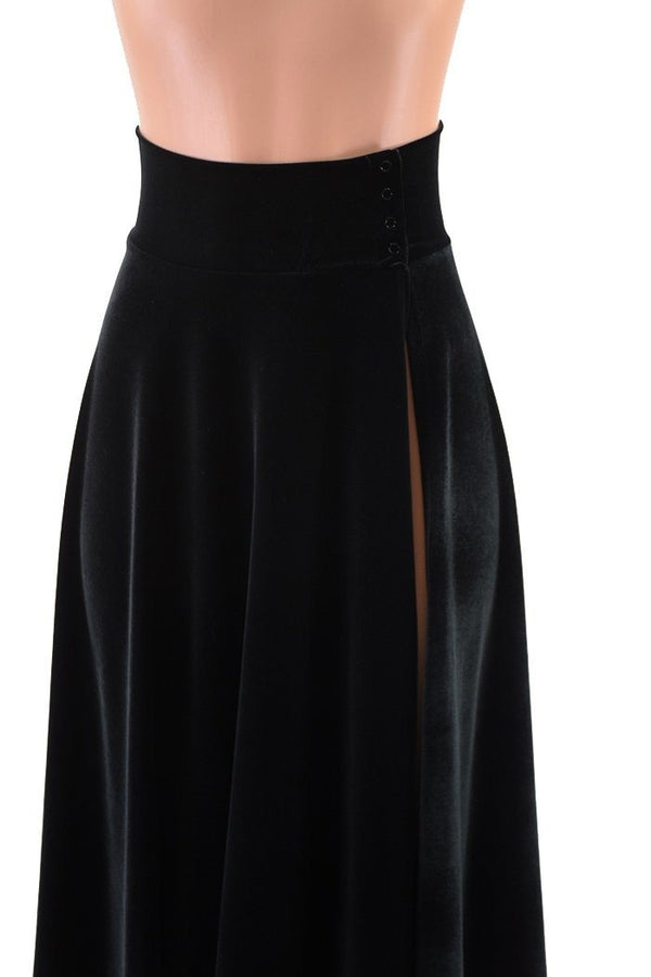 Black Velvet Romper & Break Away Skirt Set - 15