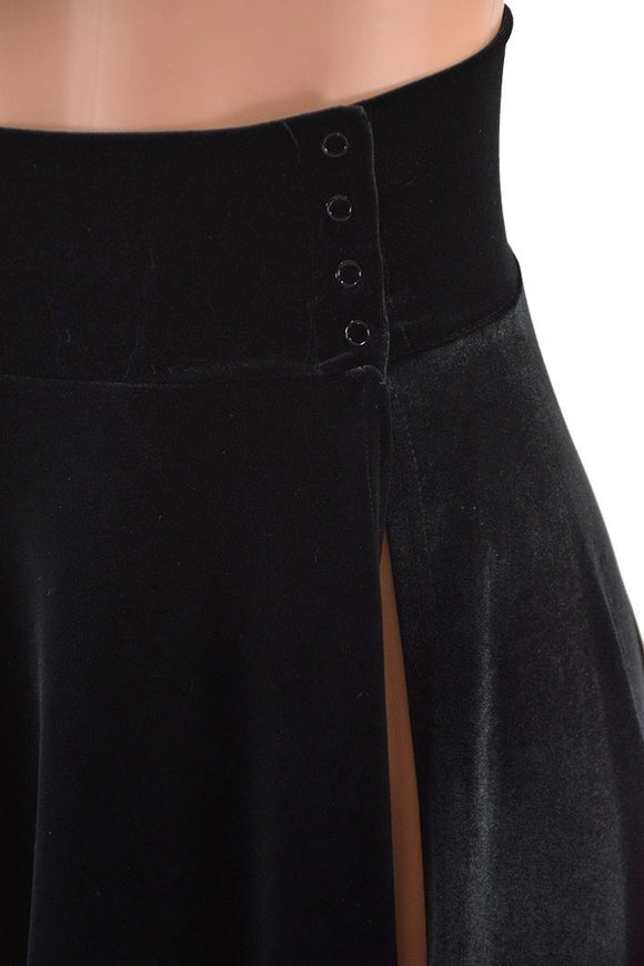 Black Velvet Romper & Break Away Skirt Set - Coquetry Clothing