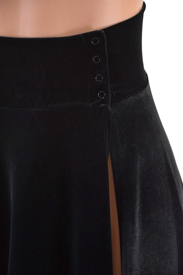 Black Velvet Romper & Break Away Skirt Set - 7