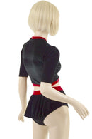 Black Velvet Ruffle Rump Shorts & Top Set - Coquetry Clothing