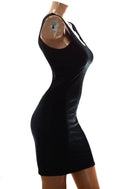Black Velvet Tank Dress - 3