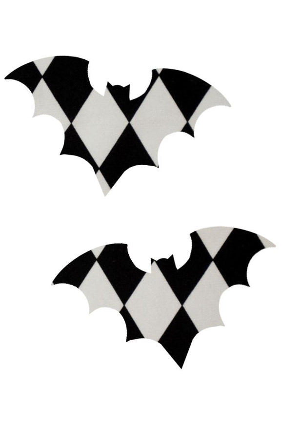 Black & White Bat Pasties - Coquetry Clothing