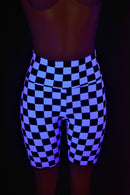 Black & White Check Bike Shorts - Coquetry Clothing