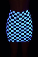Black & White Check Bodycon Skirt - Coquetry Clothing