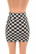 Black & White Check Bodycon Skirt - 3