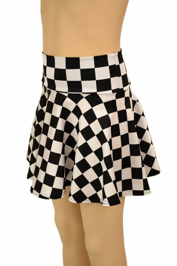 Black & White Check Kids Skirt or Skort - Coquetry Clothing