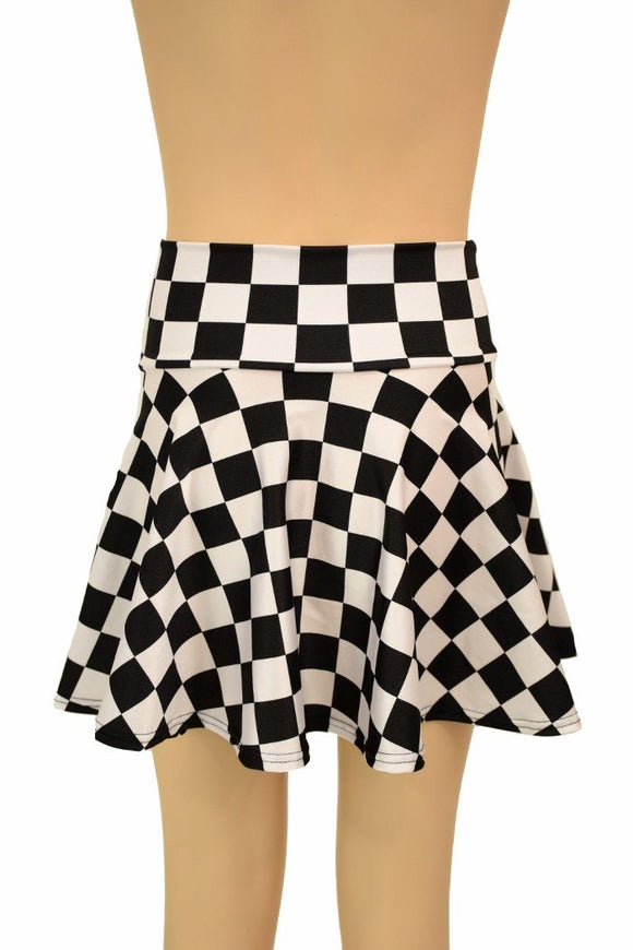 Black & White Check Kids Skirt or Skort - Coquetry Clothing