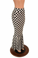Black & White Check Mermaid Skirt - Coquetry Clothing