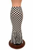 Black & White Check Mermaid Skirt - Coquetry Clothing
