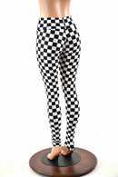 Black & White Checkered Leggings - Coquetry Clothing
