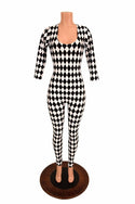 Black & White Diamond Catsuit - 1