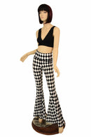 Black & White High Waist Solar Flares - Coquetry Clothing