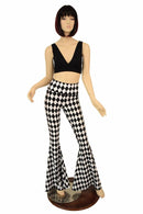 Black & White High Waist Solar Flares - Coquetry Clothing