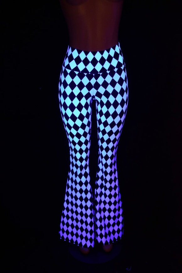 Black & White High Waist Solar Flares - Coquetry Clothing