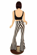 Black & White High Waist Solar Flares - Coquetry Clothing