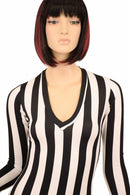 Black & White Long Sleeve Romper - Coquetry Clothing