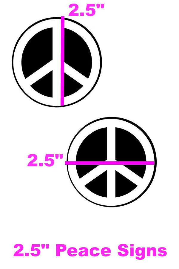 Black & White Peace Sign Pasties - 3