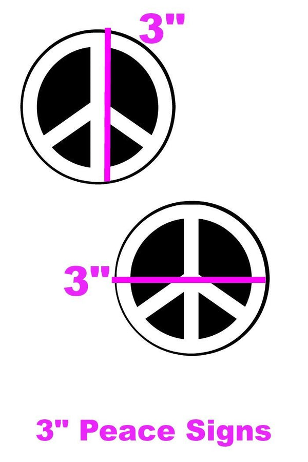 Black & White Peace Sign Pasties - 4