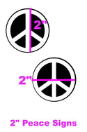 Black & White Peace Sign Pasties - 2