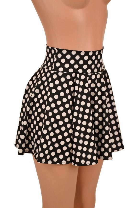 Black & White Polka Dot Skirt - Coquetry Clothing