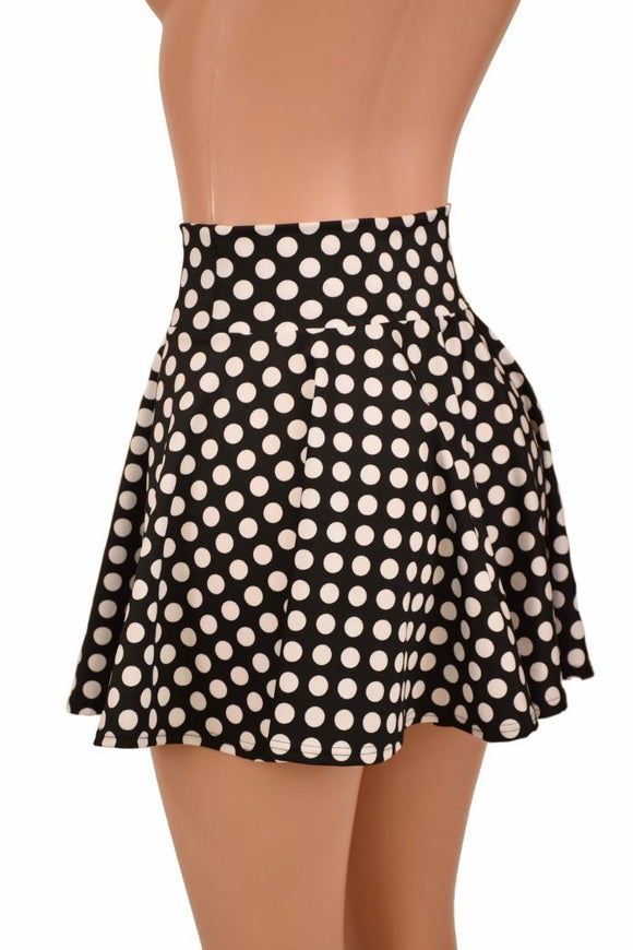 Black & White Polka Dot Skirt - Coquetry Clothing