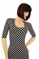 Black & White Polka Dot Wiggle Dress - Coquetry Clothing