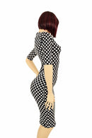 Black & White Polka Dot Wiggle Dress - Coquetry Clothing