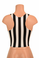 Black & White Racerback Crop Top - Coquetry Clothing
