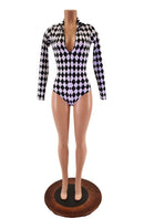 Black & White "Stella" Zipper Romper - Coquetry Clothing