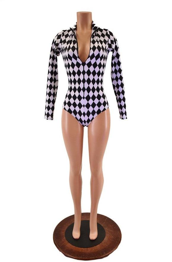 Black & White "Stella" Zipper Romper - Coquetry Clothing
