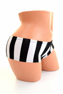 Black & White Stripe Booty Shorts - Coquetry Clothing