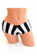 Black & White Stripe Booty Shorts - Coquetry Clothing