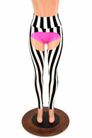 Black & White Stripe Chaps - Coquetry Clothing
