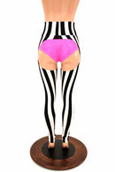 Black & White Stripe Chaps - Coquetry Clothing