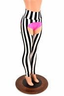 Black & White Stripe Chaps - Coquetry Clothing