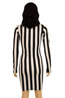 Black & White Stripe Long Sleeve Dress - Coquetry Clothing