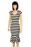 Black & White Wiggle Dress - Coquetry Clothing