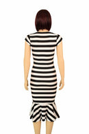 Black & White Wiggle Dress - Coquetry Clothing