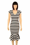 Black & White Wiggle Dress - Coquetry Clothing